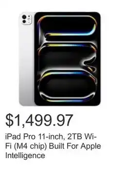 Costco iPad Pro 11-inch, 2TB Wi-Fi (M4 chip) Built For Apple Intelligence offer
