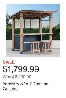 Costco Yardistry 8 ' x 7' Cantina Gazebo offer
