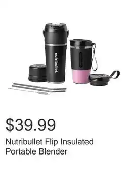 Costco Nutribullet Flip Insulated Portable Blender offer