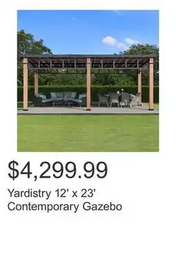 Costco Yardistry 12' x 23' Contemporary Gazebo offer
