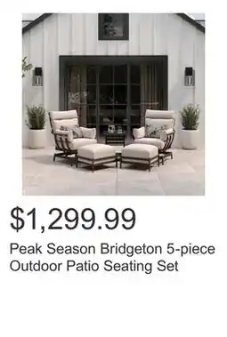 Costco Peak Season Bridgeton 5-piece Outdoor Patio Seating Set offer