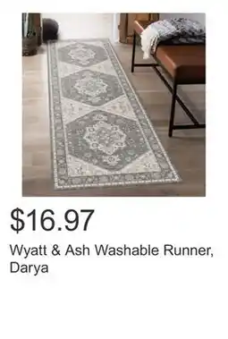 Costco Wyatt & Ash Washable Runner, Darya offer