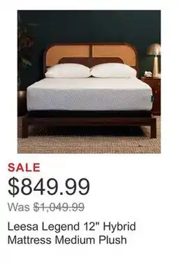 Costco Leesa Legend 12 Hybrid Mattress Medium Plush offer