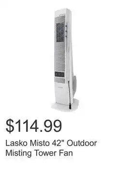 Costco Lasko Misto 42 Outdoor Misting Tower Fan offer
