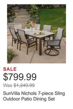 Costco SunVilla Nichols 7-piece Sling Outdoor Patio Dining Set offer