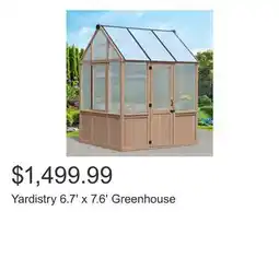 Costco Yardistry 6.7' x 7.6' Greenhouse offer