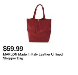 Marshalls MARLON Made In Italy Leather Unlined Shopper Bag offer