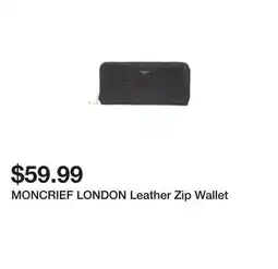 Marshalls MONCRIEF LONDON Leather Zip Wallet offer