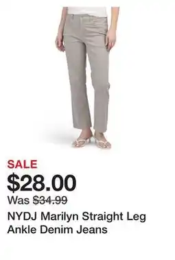 Marshalls NYDJ Marilyn Straight Leg Ankle Denim Jeans offer