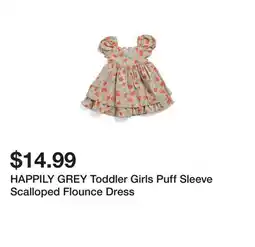 Marshalls HAPPILY GREY Toddler Girls Puff Sleeve Scalloped Flounce Dress offer