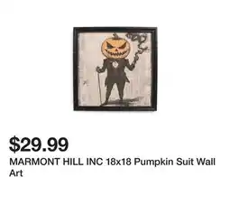 Marshalls MARMONT HILL INC 18x18 Pumpkin Suit Wall Art offer