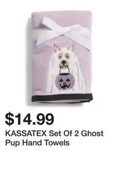 Marshalls KASSATEX Set Of 2 Ghost Pup Hand Towels offer