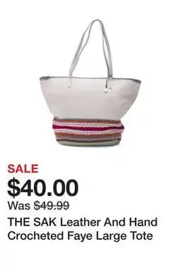 Marshalls THE SAK Leather And Hand Crocheted Faye Large Tote offer