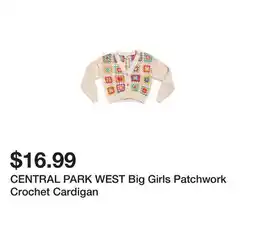 Marshalls CENTRAL PARK WEST Big Girls Patchwork Crochet Cardigan offer