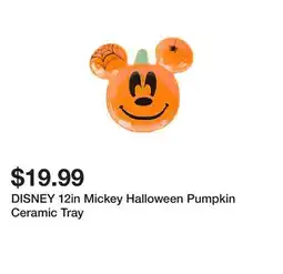 Marshalls DISNEY 12in Mickey Halloween Pumpkin Ceramic Tray offer
