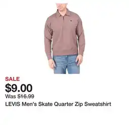 Marshalls LEVIS Men's Skate Quarter Zip Sweatshirt offer