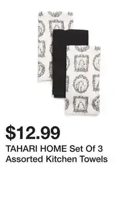 Marshalls TAHARI HOME Set Of 3 Assorted Kitchen Towels offer
