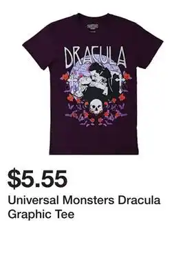 Five Below Universal Monsters Dracula Graphic Tee offer