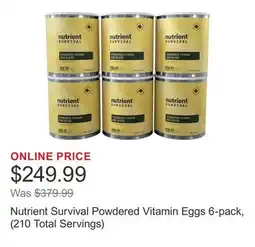 Costco Nutrient Survival Powdered Vitamin Eggs 6-pack, (210 Total Servings) offer