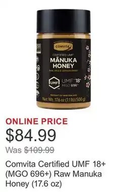 Costco Comvita Certified UMF 18+ (MGO 696+) Raw Manuka Honey (17.6 oz) offer