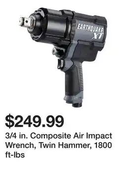 Harbor Freight Tools 3/4 in. Composite Air Impact Wrench, Twin Hammer, 1800 ft-lbs offer
