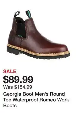 Tractor Supply Company Georgia Boot Men's Round Toe Waterproof Romeo Work Boots offer