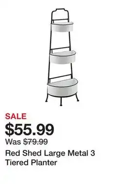 Tractor Supply Company Red Shed Large Metal 3 Tiered Planter offer