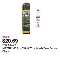 Tractor Supply Company allFENZ 100 ft. x 7 ft. 0.75 in. Mesh Deer Fence, Black offer