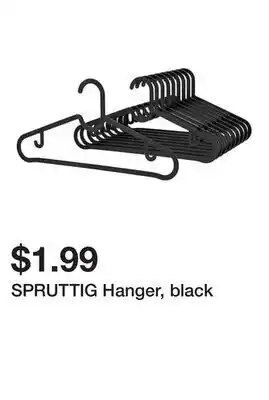 Ikea SPRUTTIG Hanger, black offer