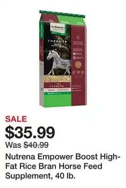 Tractor Supply Company Nutrena Empower Boost High-Fat Rice Bran Horse Feed Supplement, 40 lb offer