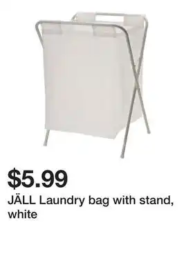 Ikea JÄLL Laundry bag with stand, white offer