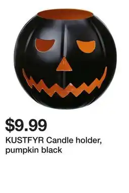 Ikea KUSTFYR Candle holder, pumpkin black offer