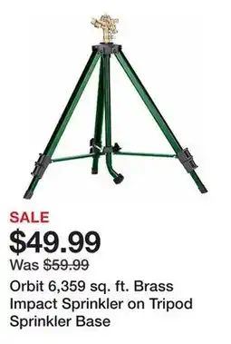 Tractor Supply Company Orbit 6,359 sq. ft. Brass Impact Sprinkler on Tripod Sprinkler Base offer