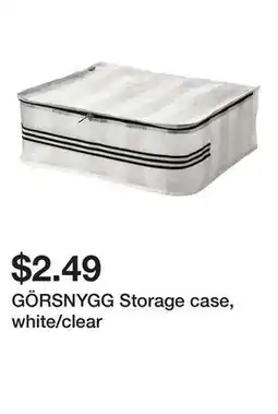 Ikea GÖRSNYGG Storage case, white/clear offer