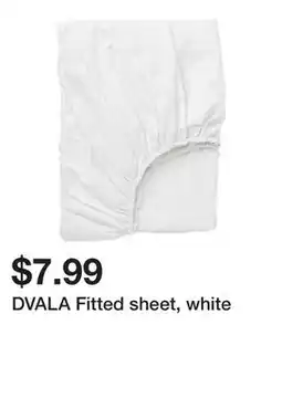 Ikea DVALA Fitted sheet, white offer
