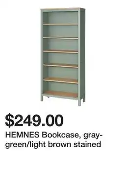 Ikea HEMNES Bookcase, gray-green/light brown stained offer