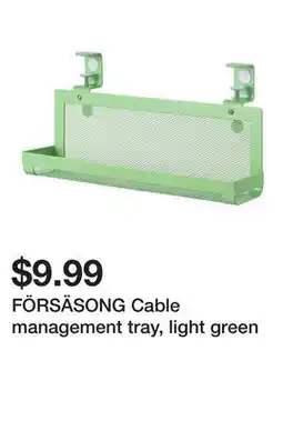 Ikea FÖRSÄSONG Cable management tray, light green offer