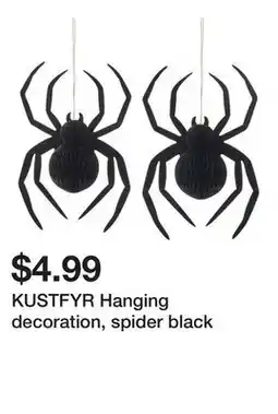 Ikea KUSTFYR Hanging decoration, spider black offer