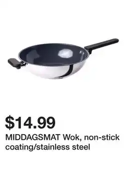 Ikea MIDDAGSMAT Wok, non-stick coating/stainless steel offer