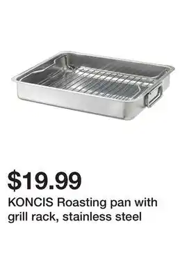 Ikea KONCIS Roasting pan with grill rack, stainless steel offer