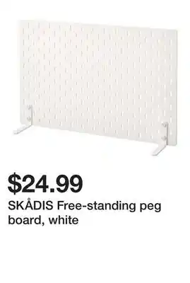 Ikea SKÅDIS Free-standing peg board, white offer