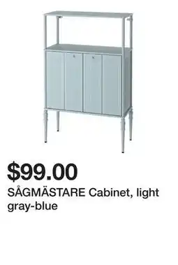 Ikea SÅGMÄSTARE Cabinet, light gray-blue offer