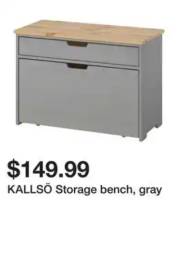 Ikea KALLSÖ Storage bench, gray offer