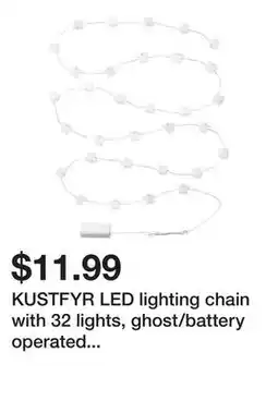 Ikea KUSTFYR LED lighting chain with 32 lights, ghost/battery operated indoor offer