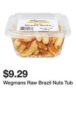 Wegmans Wegmans Raw Brazil Nuts Tub offer