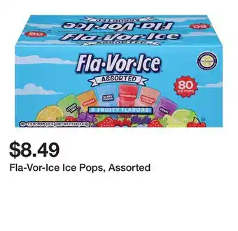 Wegmans Fla-Vor-Ice Ice Pops, Assorted offer