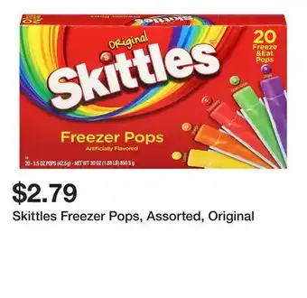 Wegmans Skittles Freezer Pops, Assorted, Original offer