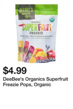 Wegmans DeeBee's Organics Superfruit Freezie Pops, Organic offer