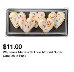 Wegmans Wegmans Made with Love Almond Sugar Cookies, 5 Pack offer