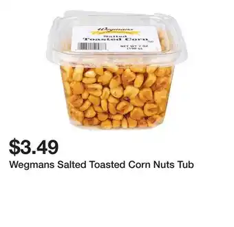 Wegmans Wegmans Salted Toasted Corn Nuts Tub offer